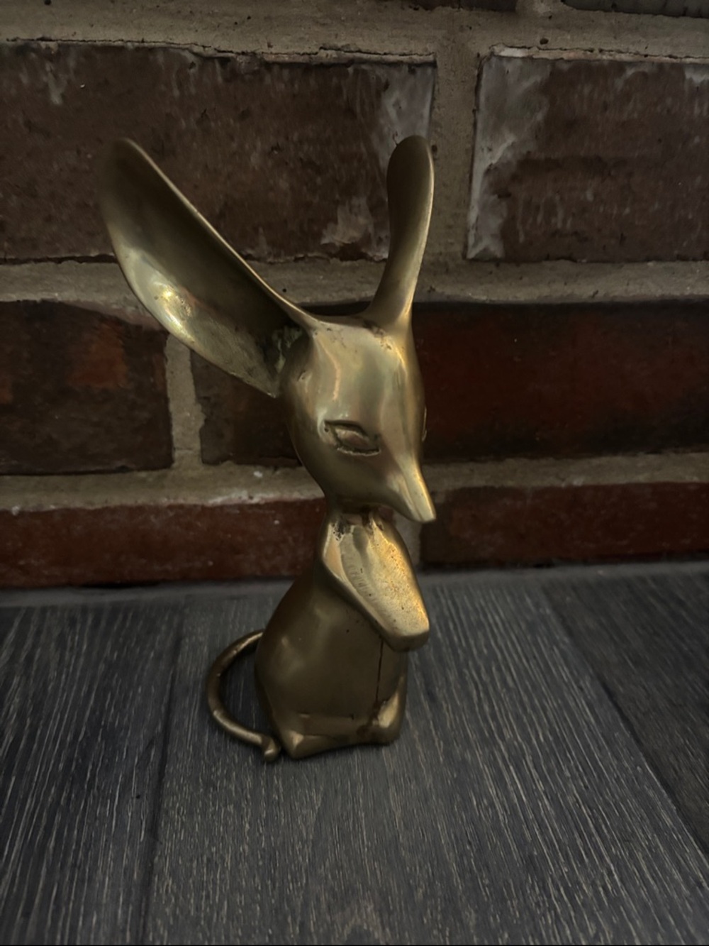 Brass Mouse Figurine Home Art-vintage mcm